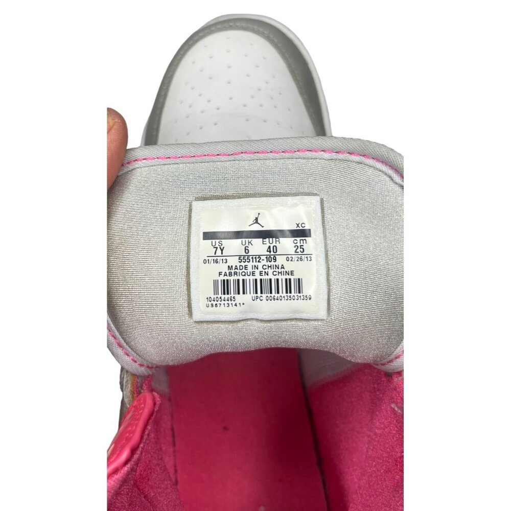 Rare 2013 Youth 7 Women 8 Nike Air Jordan Barbie‎ Pink White Sneakers Basketball - Picture 2 of 16